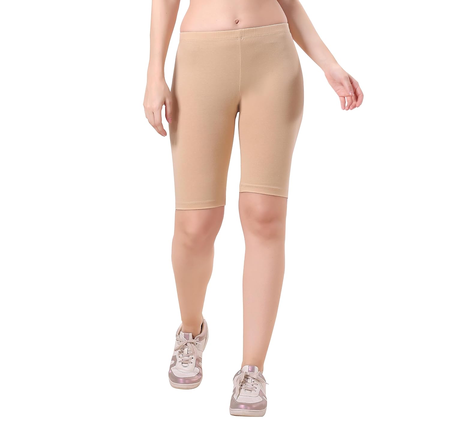 Women's Cotton Fashion Biker Workout Cycling Shorts, Avialable Sizes: S,M,L,XL,2XL,3XL