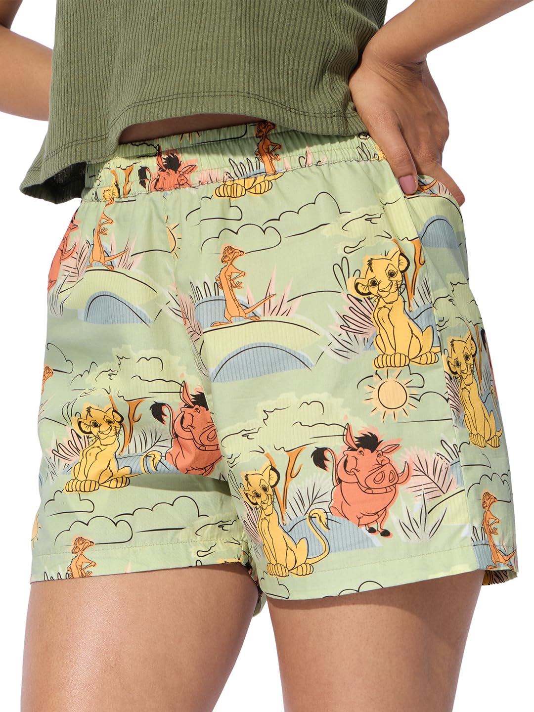 The Lion King: Hakuna Matata Women and Girls Pull On All Over Printed Regular Fit Cotton Boxer Shorts