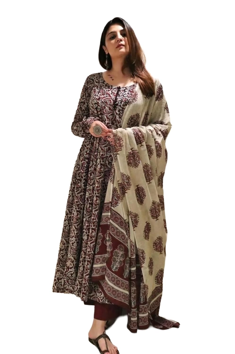 Women Printed Anarkali Kurta and Pant Set with Dupatta | Printed Kurta Set | Women Kurta Sets |