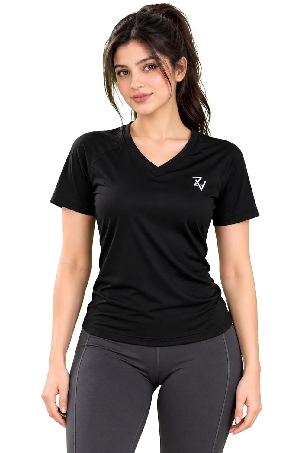 Women's V-Neck Sports T-Shirt | Short Sleeve Activewear Top