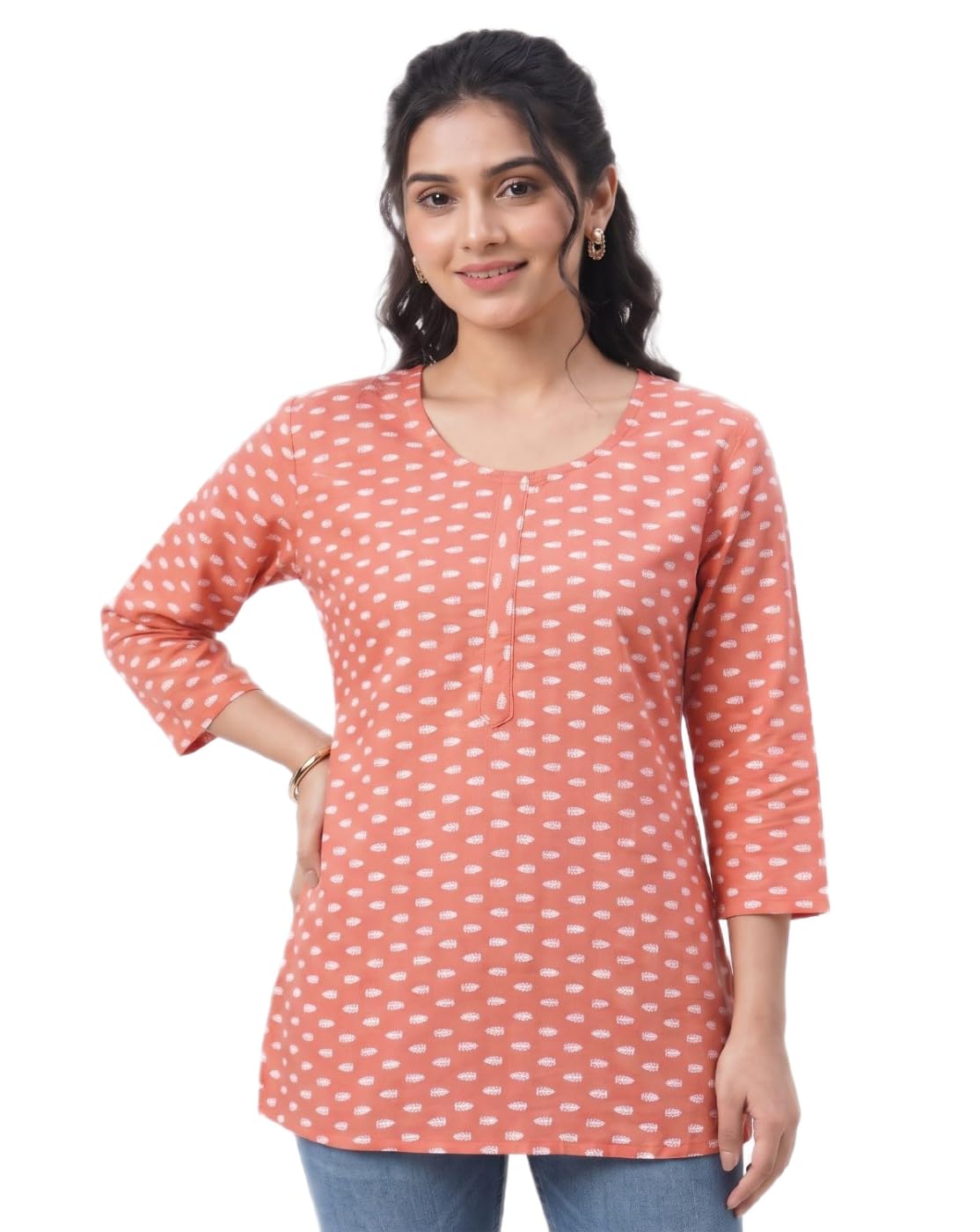Rayon Printed Short Kurti | Straight Fit Kurti Top ( May Vary According to Stock)